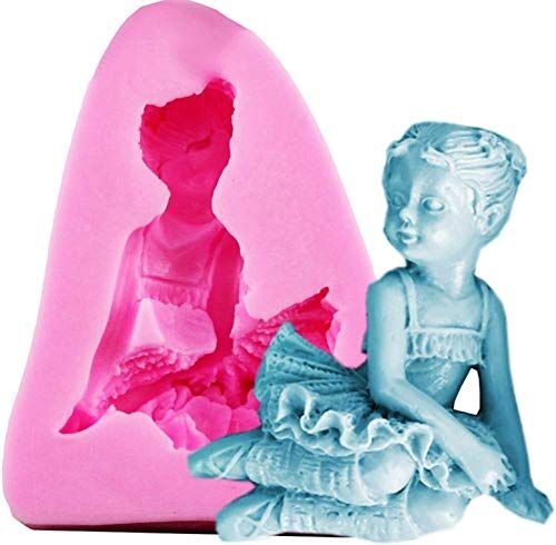 KIRALOVE Stampo in silicone a forma di ballerina di danza classica sapone resina gesso diy fai da te hobby calchi stampino per utilizzo artigianale