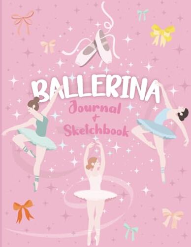 Books, Teo Papa Ballerina Journal and Sketchbook: Notebook for Kids 100 Lined and Blank Pages, Size 7.5" X 9.25" Perfect for Writing, Doodling, and Sketching