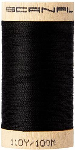 Scanfil Filo da cucito in cotone, 4808, 100 m, colore: Nero