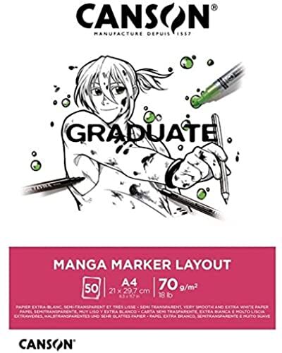 Canson Manga Marker Layout Blocco collato A4 50 fogli extra 70 g