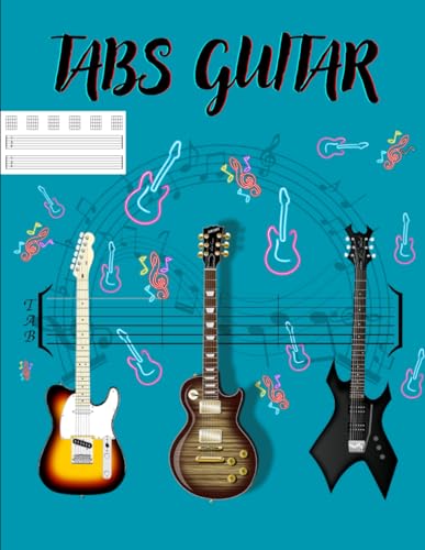 Genius TABS GUITAR: Notebook Guitar Tab Sheets Blank   Guitar blank tabs   Contains 120 Pages 7 Tabs Per Page And 8.5" X 11" Inches