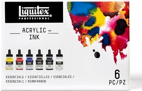 LIQUITEX Ink! Set Da 6 Flaconi Da 30 ml "Essenziali