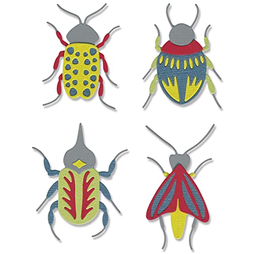 Sizzix Set di Fustelle Thinlits 9PK Patterned Bugs di Jennifer Ogborn      Capitolo 3 2022, Multicolor, One Size