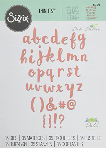 Sizzix Thinlits Fustella, Pennello Alfa Minuscolo