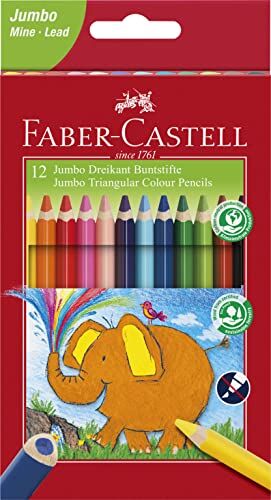 Faber-Castell Buntst. dreikant Jumbo 5.4mm 12er   Karton