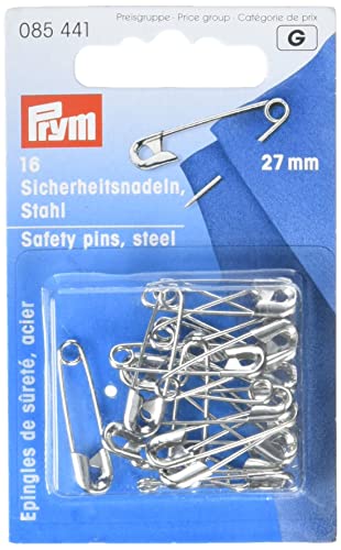 Prym Safety Pins, Metallo, Sliver, 9.3 x 5.7 x 0.7 cm