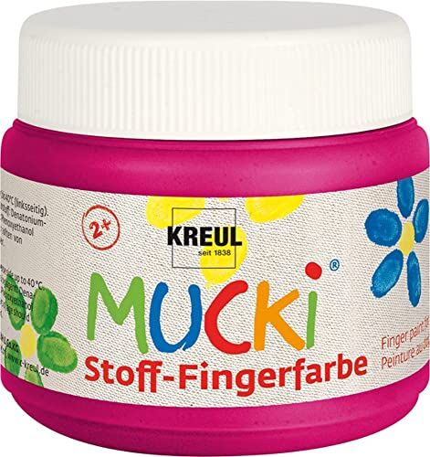 KREUL Mucki Colore a dita per Tessuti, 150 ml, Rosa (pink)
