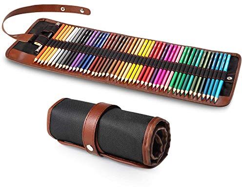 Yordawn Matite Colorate Bambini Adulti, Artista Set Colori a Matita con Estensore per Matita, Matite da Disegno con Custodia Arrotolabile per Libri da Colorare