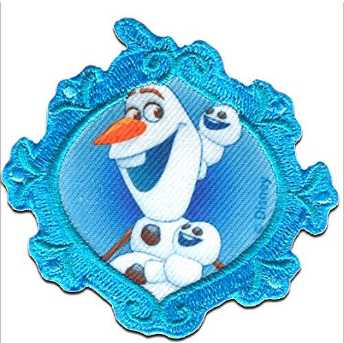 Comercial Mercera Disney Frozen Il Regno Di Ghiaccio 'Olaf' Toppe Termoadesive Patch Toppa Ricamate, Misura: 7,3 x 7 cm