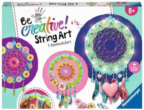 Ravensburger – Be Creative – Perizoma Art Maxi – Dreamcatchers – 7 acchiappasogni – Creazione di oggetti – Tempo libero creativo – Attività rilassante e creativa – Da 8 anni – 18235