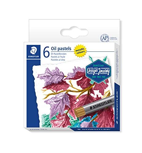 Staedtler 2420M C6-C Pastelli a olio metallizzati, colori assortiti (confezione da 6)