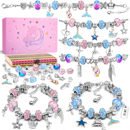 BIIB Kit Braccialetti Fai Da Te Bambina, Giochi Bambina 5-12 Anni Femmina, Regalo Bambina 5 6 7 8 9 10 Anni, Idee Regalo Natale Originali, Crea Braccialetti Bambina, Regalo Compleanno