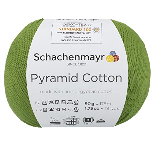 Schachenmayr Filato a Mano, 100% Cotone Egiziano, Muschio, 50 g, 175 unità