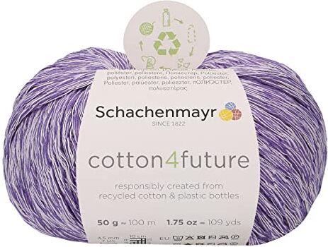 Schachenmayr Gomitolo di filato per lavoro a maglia, in poliestere, 50% cotone, colore: lilla, 50 g