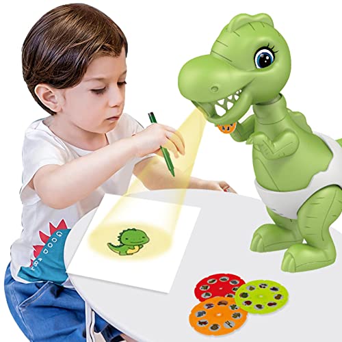 Generic Proiettore di Disegno Artistico a LED,Traccia e Disegna Giocattolo Proiettore 24 Modelli e 2 Penne Colorate, Set da Gioco educativo per Bambini, Ragazzi e Ragazze dai 3 Anni