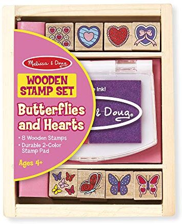 Melissa & Doug Timbrini per Bambini, Set Stampi Cuori, Lavoretti Creativi per Bambini, Timbri Bambini, Set Timbri, Inchiostro per Timbri Lavabile, Regalo per Bambina e Bambino 3 4 5 6 Anni