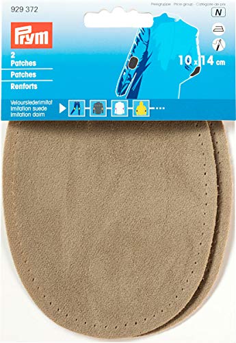 Prym Gold Zack, Toppe Scamosciate, Beige, 2 Pezzi