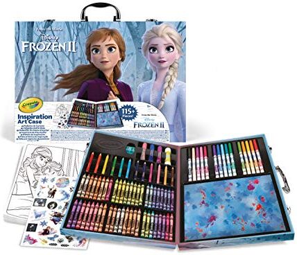 CRAYOLA Valigetta Colori Disney Frozen 2 – Kit Creativo con 115 Pezzi Assortiti, Età Consigliata: 5-10 Anni