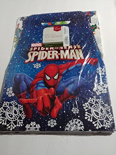 Marvel Christmas  Spiderman 2 Count Gable Style Toy & Gift Boxes for Winter Holiday