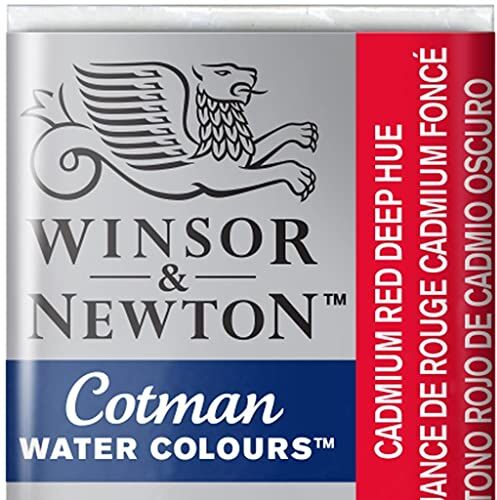 Winsor & Newton 301696 Cotman Colori Acquerello, Viridian, Rosso (Cadmium Rosso), 1.9x1.6x1.1 cm, 1 unità