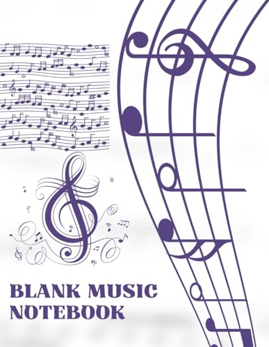Genius BLANK MUSIC NOTEBOOK: Music Manuscript Paper   Staves Notebook to Write Your Music   11 Staves Per Page in 8.5" x 11" and 100 Pages