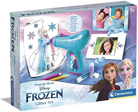 Clementoni Disney Frozen 2 Art-Set Disegno con Penna Spara Glitter, Gioco Creativo Bambina 7 Anni, Multicolore, One Size,