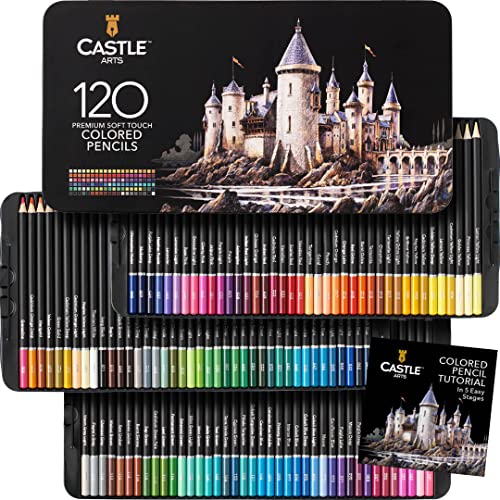 Set di 120 Matite Colorate per Artisti, Professionisti e Coloristi Adulti   Cofanetto di Presentazione in Metallo