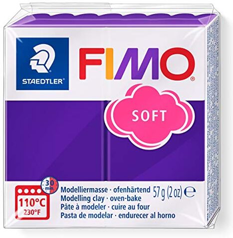 Staedtler 8020 Blocco di pasta modellabile Fimo, 59 gr, multicolore (pflaume (63))