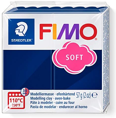 Staedtler 8020 Blocco di pasta modellabile Fimo, 59 gr, blu (windsorblau (35))