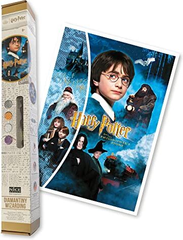 DIAMANTINY Harry Potter – Wizarding Art Big La Pietra Filosofale – Kit crea il Mosaico, Attività Crystal Art, Diamond Painting, 1 Tela 50 x 70 cm, Multicolor,