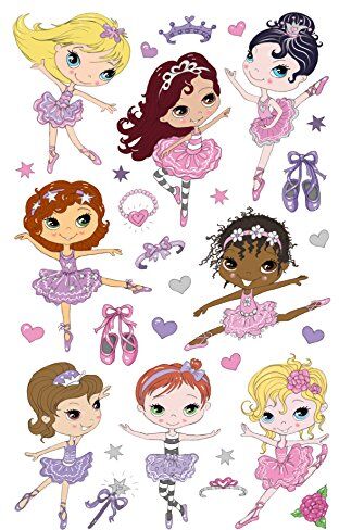 Avery Sticker 76 X 120 carta goffrata 1BG, Ballerina, 30 Pezzi