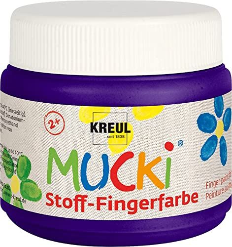 KREUL Mucki Colore a dita per Tessuti, 150 ml, Viola (violett)