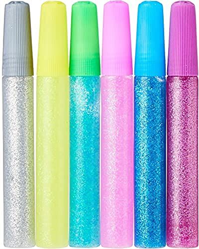 Baker Ross Colla Glitter nei Colori Unicorno Confezione da 24, Forniture per Bambini ()