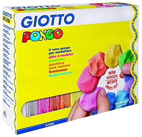 Giotto Pongo  12 Panetti da 450 g, , Modelli/Colori Assortiti, 1 Pezzo