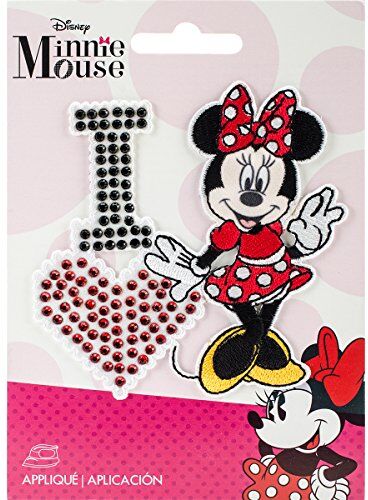 Simplicity semplicità Disneyi Love Minnie Applique con Strass, in Poliestere, Multicolore, 10.34 x 14.22 x 0.23 cm