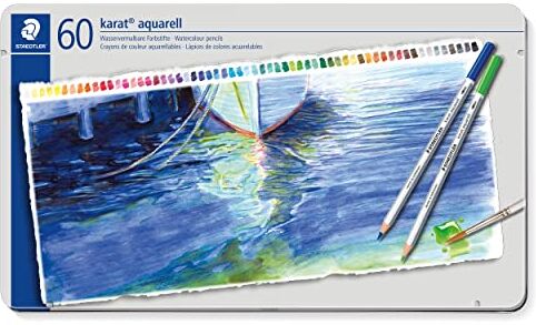 Staedtler karat aquarell matite colorate acquerellabili scatola in metallo da 60