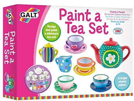 Galt Toys, Paint a Tea Set, Kids' Craft Kits, Ages 5 Years Plus