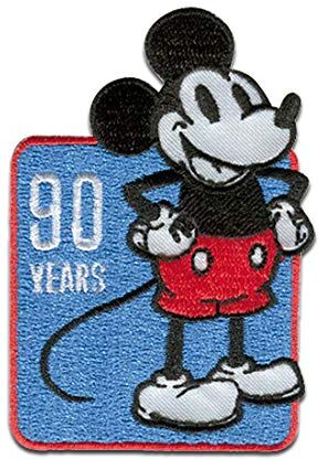 Comercial Mercera Mickey Mouse 90 Anni 03 Anni Novanta Edizione Speciale Disney Toppe Termoadesive Patch Toppa Ricamate, Misura: 5 x 7,5 cm