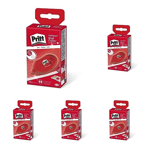 Pritt Colla Roller, Colla per Bambini Sicura e Affidabile, Colla  per Lavoretti e Fai da te, per Incollaggi Precisi e Facili, per Uso Casa,  Colla Roller Compact, 8.4mmx10m (Confezione da 5)