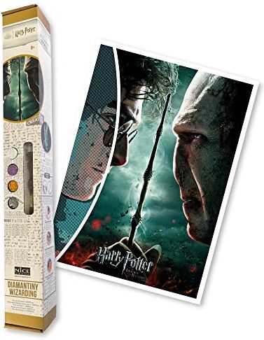 DIAMANTINY Harry Potter – Wizarding Art Big I Doni della Morte – Kit crea il Mosaico, Attività Crystal Art, Diamond Painting, 1 Tela 50 x 70 cm, Multicolor,