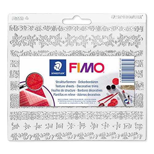 Staedtler FIMO stampo in rilievo con motivo Merletto, ideale per plastilina e pasta da modellare FIMO, per oggetti piatti e curvi, 8744 17