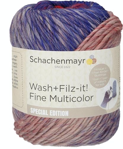 Schachenmayr Wash+Filz-It! Fine Multicolor, 100G exotic color Filati Di Feltro