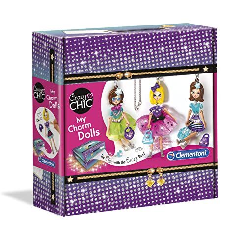 Clementoni - Crazy Chic-My Charm Dolls Gioco Creativo, Multicolore,