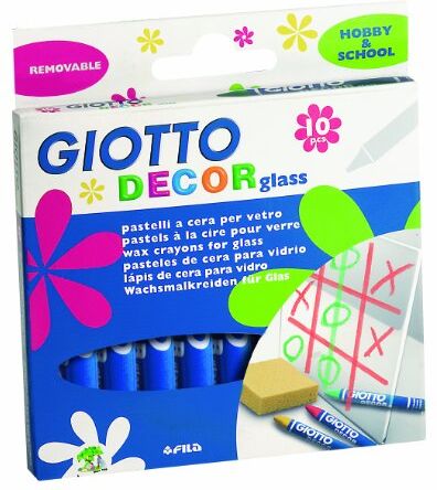 Giotto Decor Glass pastelli a cera vetrografici in astuccio 10 colori