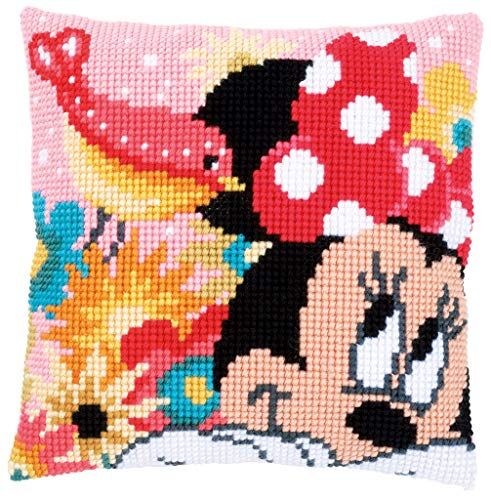 Vervaco Minnie Psst I' ve Un Segreto Cuscino Kit Punto Croce, Multicolore