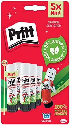 Pritt Tubetto di colla, 11 g, Pacco da 5