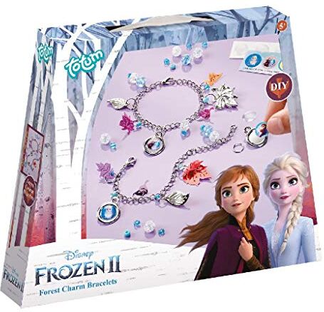 Totum FROZEN II Disney set di braccialetti di fascino: fai i tuoi braccialetti di fascino con charms, belle perline e adesivi di Anna ed Elsa