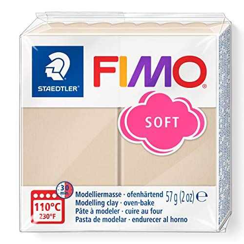 Staedtler 8020 Blocco di pasta modellabile Fimo, 59 gr, marrone (sahara (70))