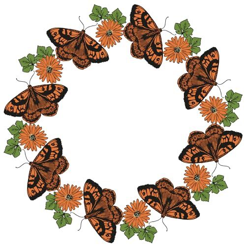 Sizzix Set di 13 timbri trasparenti, motivo «Nature Butterflies» di Lisa Jones
