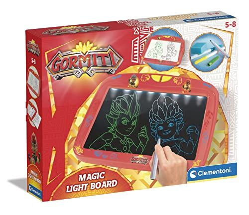 Clementoni - Gormiti Effetti LED Luminosa Magica 3 Anni-Gioco Creativo Lavagna cancellabile-Set Disegno per Bambini, Multicolore,
